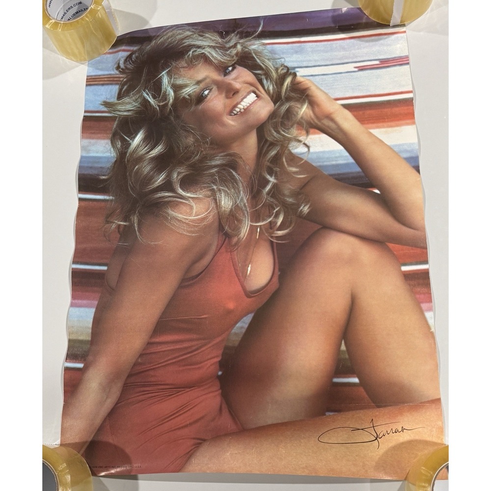 Farrah Fawcett Mary Margaret Humes 28 X 20 Double Sided Poster Vtg Rare 1979